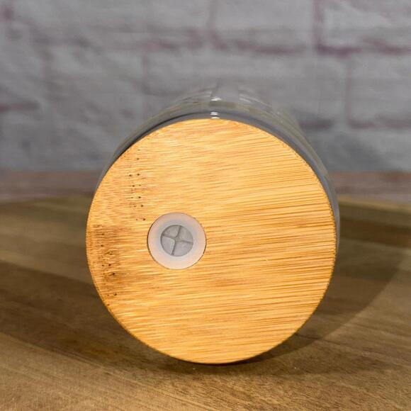 Floral 16oz Glass Tumbler with Bamboo Lid - 'MAMA' Design New - Picture 5 of 6